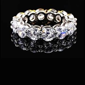 GORGEOUS LAB GROWN DIAMOND MOISSANITES ETERNITY BAND SIZE 5, 6, 7 & 8